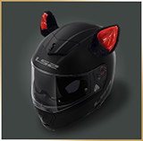 Уши на мотошлем<br>*CAT EARS* black-red