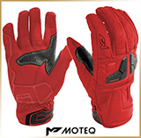 Туристические перчатки<br>MOTEQ VENUS (красный/чёрный)