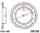 Звезда задняя<br>JTR 300.43