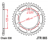 JT Звезда задняя (ведомая)<br>JTR 865.45(сталь)