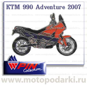 Коллекционный значок<br>мотоцикл KTM 990 Adventure`07<br>(PinCollection)