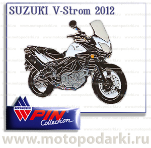 Коллекционный значок<br>мотоцикл SUZUKI V-Strom<br>(PinCollection)